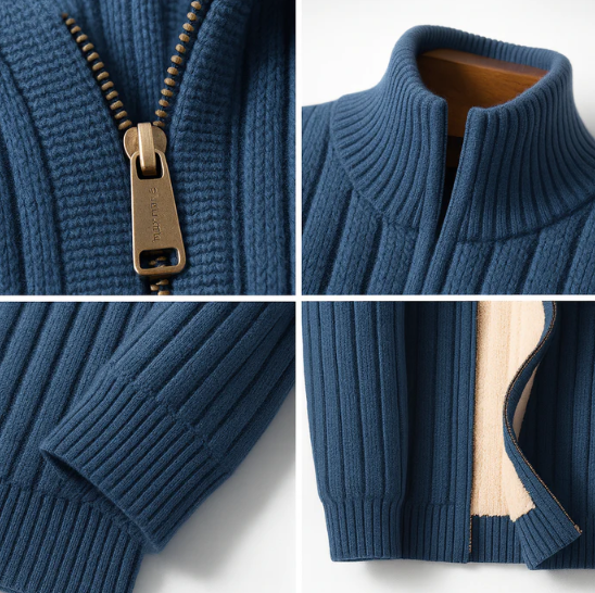 Gilet classico elegante con zip
